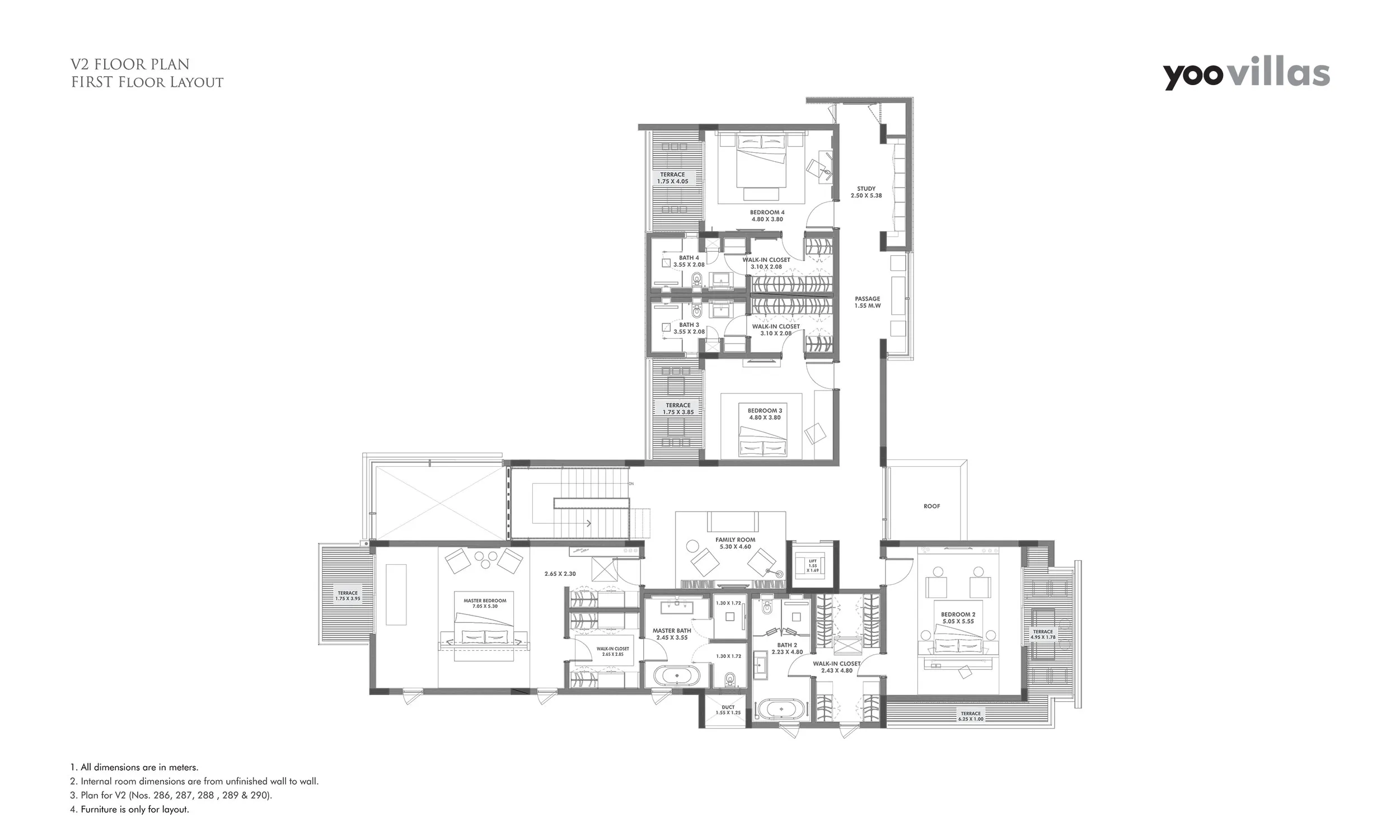 Panchshil Yoo Villas Floor plan 1